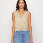 Anna Field kvinner topp sand P266L444