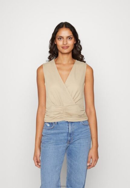 Anna Field kvinner topp sand P266L444