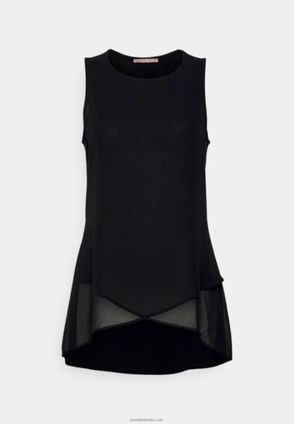 Anna Field kvinner topp svart P266L385