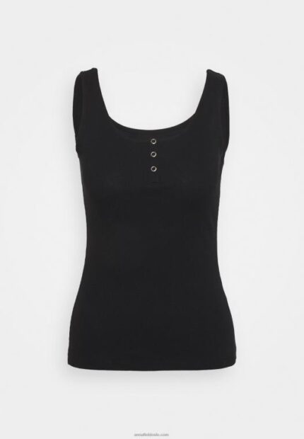 Anna Field kvinner topp svart P266L391