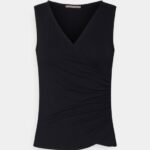Anna Field kvinner topp svart P266L398