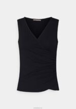 Anna Field kvinner topp svart P266L398