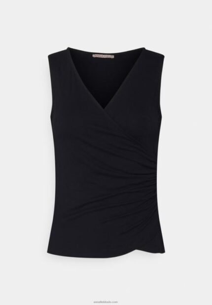 Anna Field kvinner topp svart P266L398