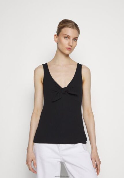 Anna Field kvinner topp svart P266L400