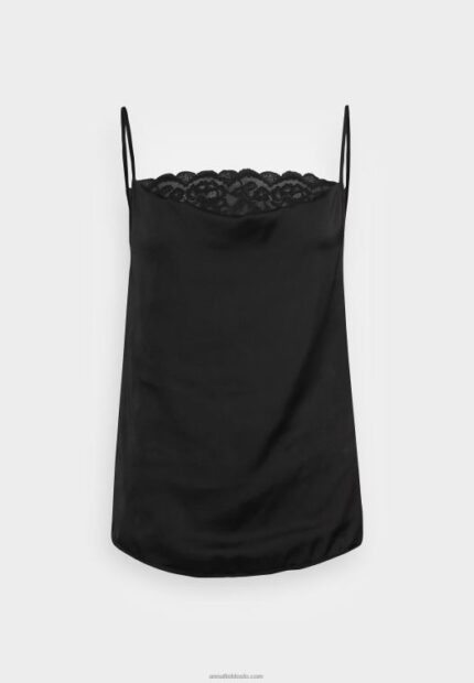 Anna Field kvinner topp svart P266L447