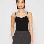 Anna Field kvinner topp svart P266L500