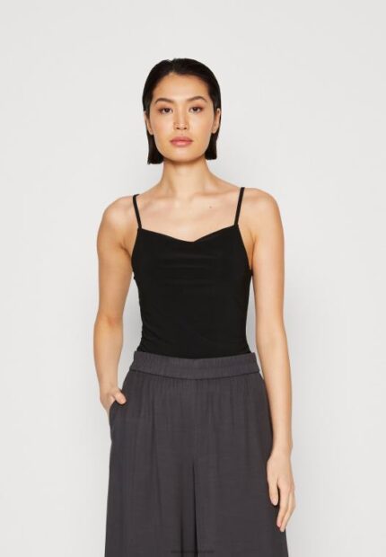 Anna Field kvinner topp svart P266L500