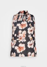Anna Field kvinner topp svart/rosa P266L428 - Bilde 5