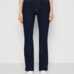Anna Field kvinner utsvingte jeans mørkeblå P266L666
