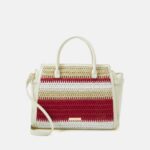 Anna Field kvinner veske off-white/rød P266L2357