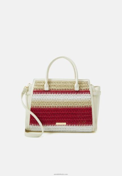 Anna Field kvinner veske off-white/rød P266L2357