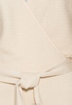 Anna Field kvinner wrap v ausschnitt mini strikkleid mit grtel shift dress off white P266L203 - Bilde 3
