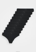 Anna Field kvinner 10 pakke thong svart P266L982 - Bilde 4