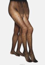 Anna Field kvinner 20 den prikkete tights tights svart P266L1098 - Bilde 2
