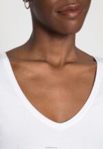 Anna Field kvinner 2 pakke basic t-skjorte hvit/svart P266L300 - Bilde 5