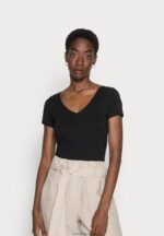 Anna Field kvinner 2 pakke basic t-skjorte svart P266L354 - Bilde 2