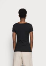 Anna Field kvinner 2 pakke basic t-skjorte svart P266L354 - Bilde 3