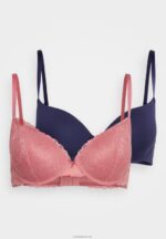 Anna Field kvinner 2 pakke bøyle-BH blå/rosa P266L947 - Bilde 5