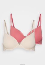 Anna Field kvinner 2 pakke bøyle-BH rosa/beige P266L923 - Bilde 5