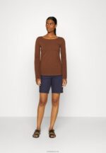 Anna Field kvinner 2 pakke langermet topp brun/hvit P266L584
