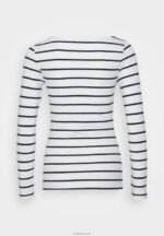 Anna Field kvinner 2 pakke langermet topp hvit/marine P266L587 - Bilde 3
