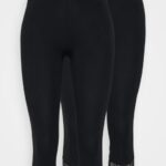 Anna Field kvinner 2 pakke leggings bukser svart P266L656