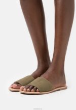 Anna Field kvinner 2 pakke muldyr khaki/gull P266L1866