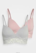 Anna Field kvinner 2 pakke trekant BH grå/rosa P266L924 - Bilde 5