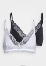 Anna Field kvinner 2 pakke trekant-bh svart/hvit P266L942 - Bilde 5