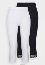 Anna Field kvinner 2-paks leggingsbukse svart/hvit P266L661