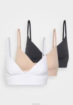 Anna Field kvinner 3-pack bustier grå/hvit/naken P266L938 - Bilde 6