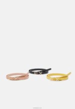 Anna Field kvinner 3 paknings belte svart/rosegullfarget/sennepsgul P266L2750
