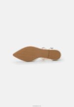 Anna Field kvinner ankelreim ballett pumps hvit P266L2158 - Bilde 5