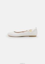 Anna Field kvinner ankelreim ballett pumps hvit P266L2178 - Bilde 2
