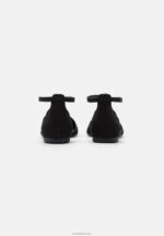 Anna Field kvinner ankelreim ballett pumps svart P266L2155 - Bilde 4