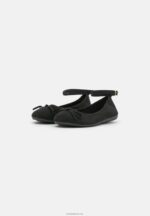 Anna Field kvinner ankelreim ballett pumps svart P266L2157 - Bilde 3