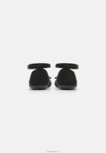 Anna Field kvinner ankelreim ballett pumps svart P266L2157 - Bilde 4