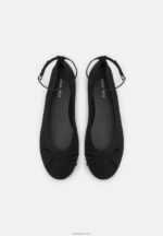 Anna Field kvinner ankelreim ballett pumps svart P266L2157 - Bilde 6