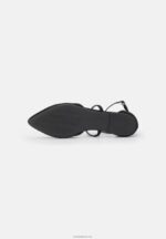 Anna Field kvinner ankelreim ballett pumps svart P266L2160 - Bilde 4
