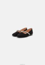 Anna Field kvinner ankelreim ballett pumps svart P266L2166 - Bilde 3