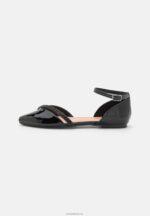 Anna Field kvinner ankelreim ballett pumps svart P266L2173 - Bilde 2