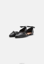 Anna Field kvinner ankelreim ballett pumps svart P266L2173 - Bilde 3
