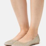 Anna Field kvinner ballet pumps gull P266L2146
