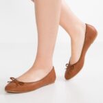 Anna Field kvinner ballett pumps cognac P266L2088
