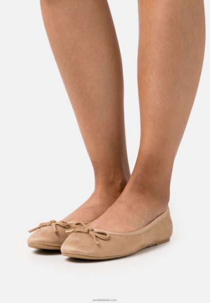 Anna Field kvinner ballett pumps taupe P266L2095