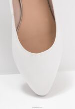 Anna Field kvinner ballettpumper i skinn hvit P266L2072 - Bilde 3