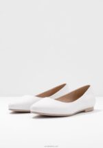 Anna Field kvinner ballettpumper i skinn hvit P266L2072 - Bilde 5