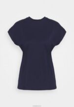 Anna Field kvinner basic t-skjorte mørkeblå P266L254