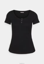 Anna Field kvinner basic t-skjorte svart P266L248