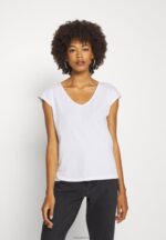 Anna Field kvinner basic v-hals drop shoulder 2 pack basic t-skjorte svart/hvit P266L261 - Bilde 2